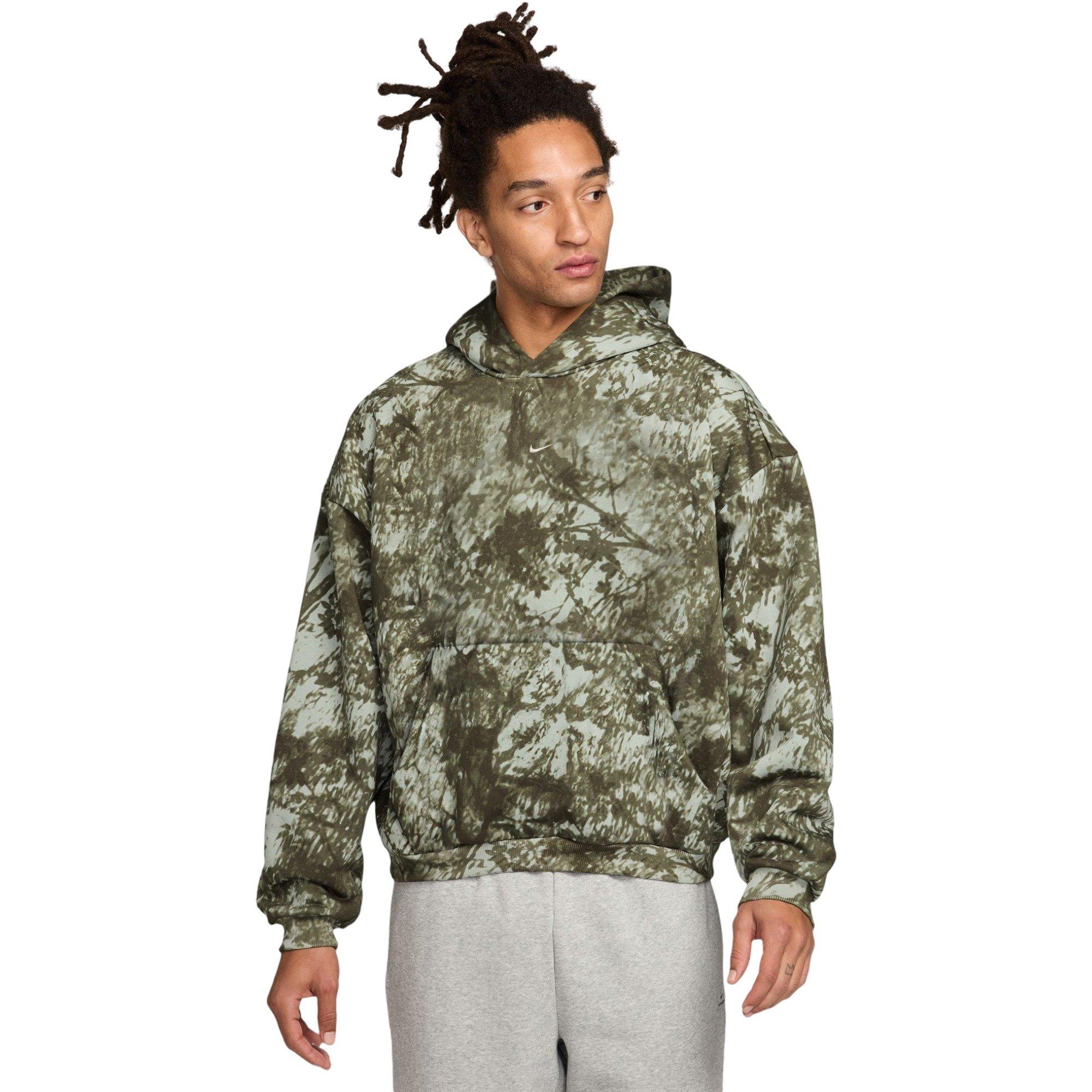 Nike Men's Standard Issue Therma-FIT Brushed Basketball Pullover Hoodie - Olive Camo - OLIVE CAMO